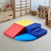 VEVOR Climbing Toys, 4-Piece Set, Foam Climbing Toys for Toddlers 6 Months to 3 Years Old, PU Leather Climbing Blocks