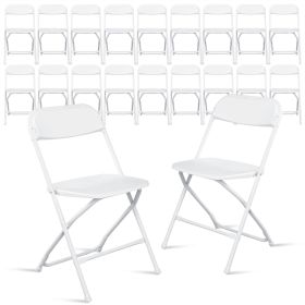 10pcs Injection Molding Classic Garden Plastic Folding Chair White
