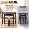 Ban on AM Sales1 Table 2 Chairs Dining Table Set, Oval MDF Tabletop, Black Metal Frame, KD Knock Down Modern Dining Furniture