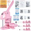 3-IN-1 Button Maker, 1/1.25/2.28 inch(25/32/58mm) Pin Maker, 300pcs Button Parts,Button Maker Machine with Panda Magic Book