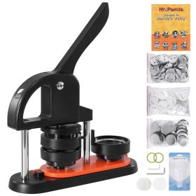 Button Maker Machine, 2.28 inch/58mm Pin Maker with 100pcs Button Parts, Ergonomic Arc Handle Punch Press Kit, Button Maker with Panda Magic Book