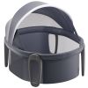 VEVOR Portable Baby Bassinet, On-The-Go Baby Dome with Canopy & Developmental Toys, Quick-Folding Travel Crib