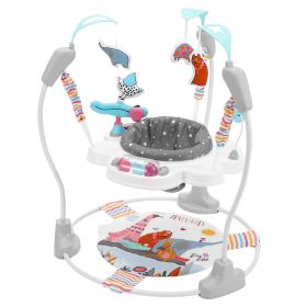 VEVOR Baby Bouncer, Baby Activity Center 360° Rotation & Adjustable Height, Toddler Play Jumper with Developmental Toys, Music Lights Sounds