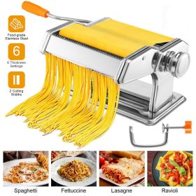 Pasta Maker Roller Machine Fettuccine Noodle Maker 9 Thickness Settings Stainless Steel