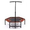 48" Mini Rebounder for Adults with Adjustable Handle Bar, Bungee Ropes, Stable & Quiet, Indoor Outdoor, Whole-Body Workout & Relaxation