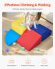 VEVOR Climbing Toys, 4-Piece Set, Foam Climbing Toys for Toddlers 6 Months to 3 Years Old, PU Leather Climbing Blocks