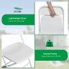 10pcs Injection Molding Classic Garden Plastic Folding Chair White