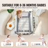 VEVOR Baby Playpen Travel Crib, Quick-Folding Playpen for Baby & Toddler, Portable Baby Fence Play Yard with Wheels, Breathable Mesh & Travel Bag