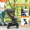 VEVOR Standard Baby Infant Stroller, Toddler Stroller with 95°-150° Adjustable Backrest & & 0/90°Adjustable Footrest & One-click Folding