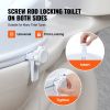 VEVOR Raised Toilet Seat, 6" Height Raised, 300 lbs Weight Capacity, Universal Toilet Seat Riser, Screw Rod Locking, with Toilet Seat, for Elderly