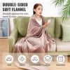 Heated Blanket Electric Throw, 84" x 90" Queen Size, Soft Flannel Heating Blanket with 10 Hours Timer Auto-off & 5 Heating Levels, Dual Control