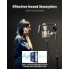 Sound Dampening Blankets, Soundproof Curtains with 80 x 48 in, Soundproof Blanket with Grommets, Studio Grommeted Blanket, for Window, Door