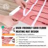 Floor Heating Mat, 30 Sq.ft, Electric Radiant In-Floor Heated Warm System with Digital Floor Sensing Thermostat, Includes Installation Monitor