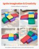 VEVOR Climbing Toys, 5-Piece Set, Foam Climbing Toys for Toddlers 6 Months to 3 Years Old, PU Leather Climbing Blocks