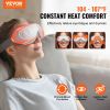 VEVOR Eye Massager with Heat, Heated Eye Massage Mask with 5 Modes and Bluetooth Music, 180° Foldable Eye Care Massager for Migraines, Eye Strain