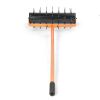 17-inch Lawn Aerator, Rolling Aerator Lawn Tool, Heavy Duty Lawn Aerator Tool, Grass Aerator & Garden Tools for Aeration & Soil Health, Orange & Black