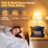 Electric Fireplace Heater 800W Artificial Flame Stove Heater with Accurate Digital Thermostat Timer Setting Remote Control Overheating Protection For