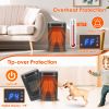 1500W Electric Space Heater Ceramic Heater Fan 90ºOscillating Heating Fan with 3 Modes Remote Control Digital Display Tip-over Overheating Protection