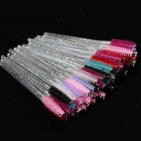 Eyelash Extension Disposable Eyebrow brush Mascara Wand Applicator Spoolers Eye Lashes Cosmetic Brushes Set makeup tools (Brush Material: 25Pcs, Color: clear Mix)