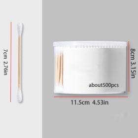 100pcs Disposable Double-ended Cotton Swabs for Ear Cleaning and Makeup Removal (Color: round)