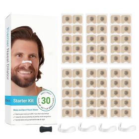 Skin Safe Nasal Strips,Intake Breathing Nasal Strip Starter Kit,Boost Oxygen,Reduce Snoring,Magnetic Nose Strips (Color: white-30 day)