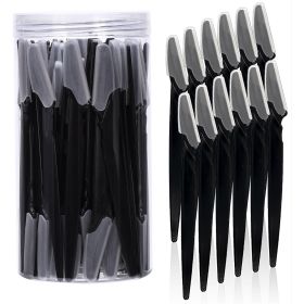 5/10/30/40pcsbrow Razor and Face Razor for Women and Men, Eyebrow Hair Trimmer and Shaver with Protective Cover,Safe (Color: 40pcs Black)