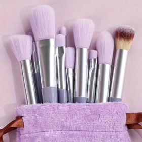 13 PCS Cosmetic Brushes Set Eye Shadow Foundation BB Cream Concealer Women Cosmetic Brush Eyeshadow Blush Powder Blending Beauty (Color: Purple)