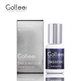 Gollee 0.5-1s Fast Adhesives for Eyelash Extensions No Odor Glue Eyelash Extensions No Irritation Lash Extension Supplies Makeup (Color: 1s Thin Glue)