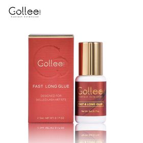 Gollee 0.5-1s Fast Adhesives for Eyelash Extensions No Odor Glue Eyelash Extensions No Irritation Lash Extension Supplies Makeup (Color: 1s Long Glue)