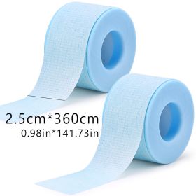 2/4PCS Micropore Eyelash Tape Lashes Lifting Tapes Under Eyes Breathable Easy To Tear Medical Tapes Eyelash Extension Supplies (Color: Blue 2.5x360cm 2pc)
