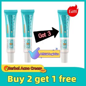 Salicylic Acid Acne Treatment Cream Shrink Pore Remove Blackheads Scars Acne Marks Spots Oil Control Whitening Korean Skin Care (Color: Buy 2 get 1 free)