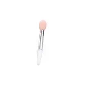 Q Soft Silicone Lip Brush With Dust Proof Cover Round Head Lipstick Applicator Lip Cosmetic Tool Multi-use Eyeshadow Brush (Handle Color: 1Pc D-White)