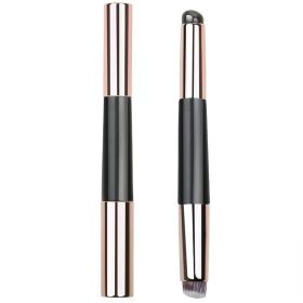 Q Soft Silicone Lip Brush With Dust Proof Cover Round Head Lipstick Applicator Lip Cosmetic Tool Multi-use Eyeshadow Brush (Handle Color: 2 In1 ConcealerBlack)