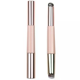 Q Soft Silicone Lip Brush With Dust Proof Cover Round Head Lipstick Applicator Lip Cosmetic Tool Multi-use Eyeshadow Brush (Handle Color: 2 In1 Concealer Pink)