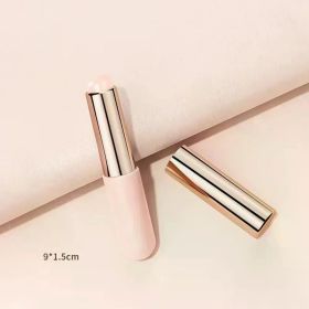 Q Soft Silicone Lip Brush With Dust Proof Cover Round Head Lipstick Applicator Lip Cosmetic Tool Multi-use Eyeshadow Brush (Handle Color: B-Pink)