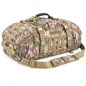 Tactical 65L Large Duffle Bag, 3-in-1 Tactical Backpack MOLLE Pack for Sports, Gym, Outdoor (Capacity: 65L, Color: CP)