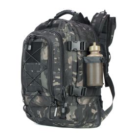 Tactical Backpack 3 Day Assault Pack, Expandable Military Bug Out Bag,Large-capacity army daypack expands for extra gear, ideal for outdoor hiking (Color: BLACK Camo)