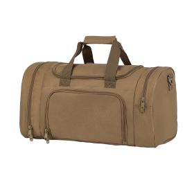 Tactical Gym Duffel Bag for Men Women 20Ã—12Ã—11 with Separate Shoe Compartment Built for sports, travel, camping, and hunting (Color: TAN)