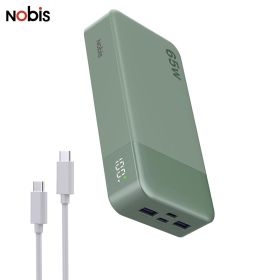 Nobis Portable Power Bank, 20000mAh 65W PD 3.0 Quick Charge Portable Charger for Phone, Tablet, Laptop, Corporate Gift (Color: Green)