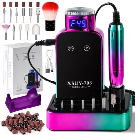Salon-Quality Results 45000RPM Nail Drill for Acrylics, Gels & Poly Gel  Low Vibration, Low Noise, Compact Design! (Color: DMJTZ-708-Green)