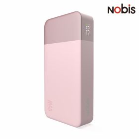 Nobis Portable Charger, 65W PD Fast Charging 20000mAh Type-C Small Compact Power Bank for Phone, Tablet, Laptop (Color: Pink)
