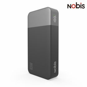Nobis Portable Charger, 65W PD Fast Charging 20000mAh Type-C Small Compact Power Bank for Phone, Tablet, Laptop (Color: Black)