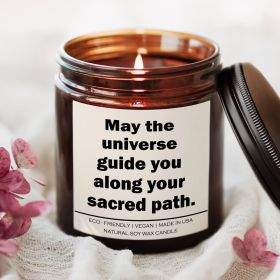 May the universe guide you along your sacred path Candle (Scent: Eucalyptus Lavender Herb)