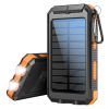 10000mAh Solar Charger Portable Power Bank USB-C Port Mobile Battery Pack for Phone