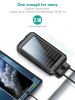 10000mAh Solar Charger Portable Power Bank USB-C Port Mobile Battery Pack for Phone