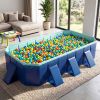 Non-Inflatable Swimming Pool Portable Around Ground Pool with 24 Wall Panels